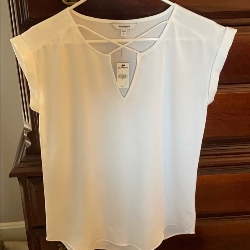 Express ladies white top size small